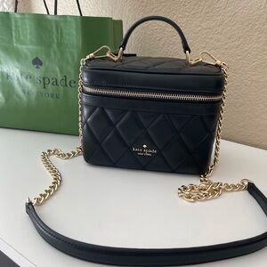 Kate Spade Trunk Crossbody, smooth quilted leather purse